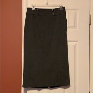 H&M Charcoal Gray Midi Pencil Skirt